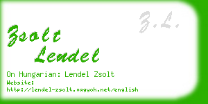 zsolt lendel business card